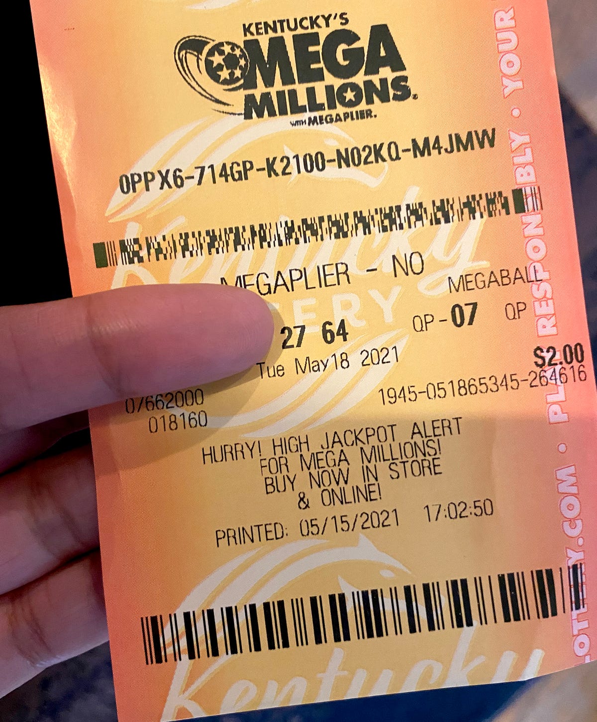 Mega Millions results for 10/21/22;
bonanza worth $30 million
